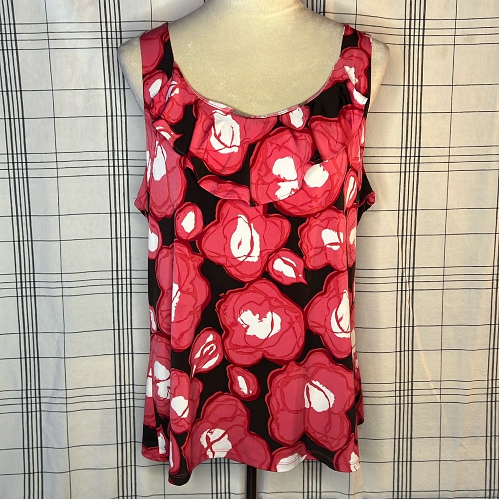 Red Floral Top